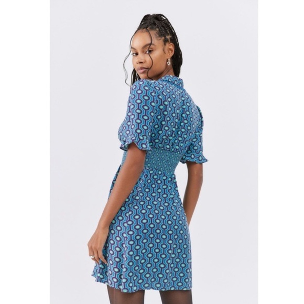 UO Graziana Printed Short Sleeve Mini Dress NWT